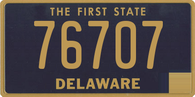 DE license plate 76707