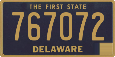 DE license plate 767072