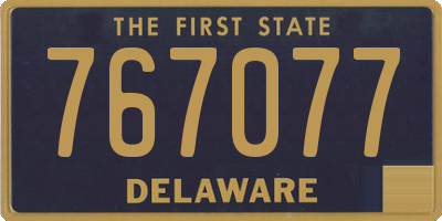 DE license plate 767077