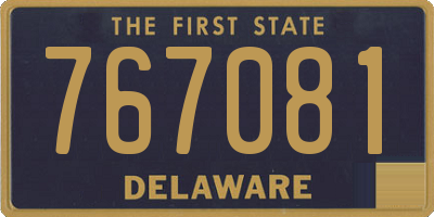 DE license plate 767081