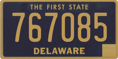 DE license plate 767085