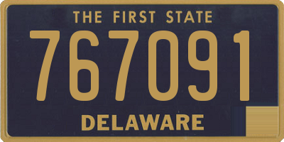 DE license plate 767091