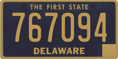 DE license plate 767094