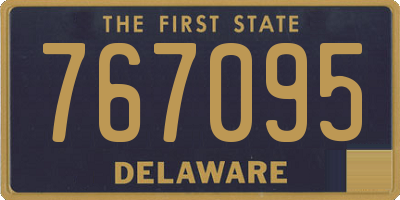 DE license plate 767095