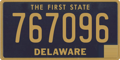 DE license plate 767096