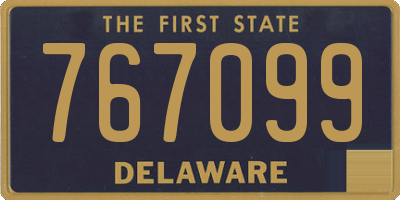 DE license plate 767099
