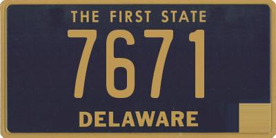 DE license plate 7671