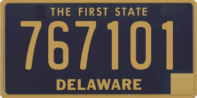 DE license plate 767101