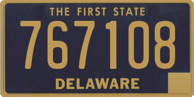DE license plate 767108