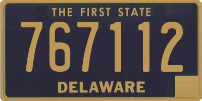 DE license plate 767112