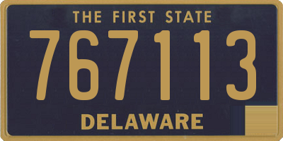 DE license plate 767113