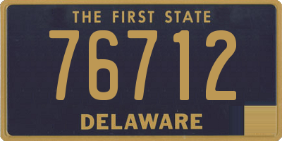 DE license plate 76712