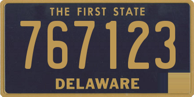 DE license plate 767123