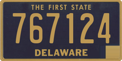 DE license plate 767124