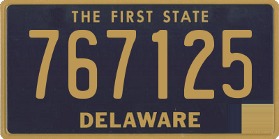 DE license plate 767125