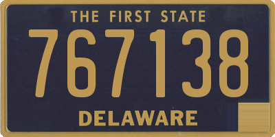 DE license plate 767138