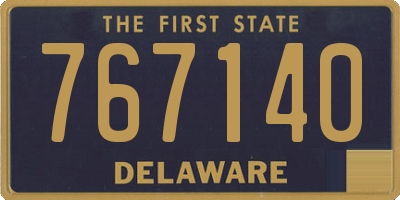 DE license plate 767140