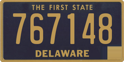DE license plate 767148