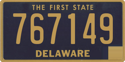 DE license plate 767149