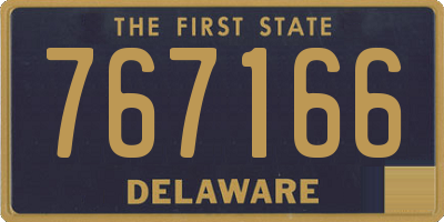 DE license plate 767166