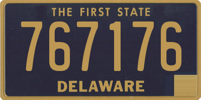 DE license plate 767176