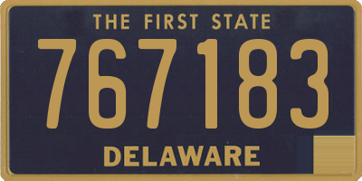 DE license plate 767183