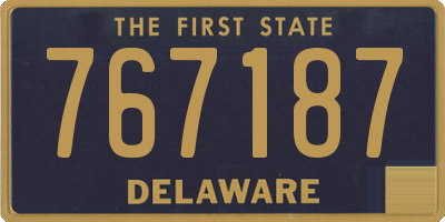 DE license plate 767187
