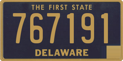 DE license plate 767191