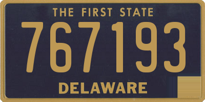 DE license plate 767193