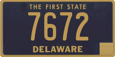 DE license plate 7672