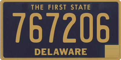 DE license plate 767206