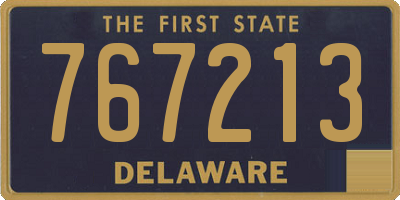 DE license plate 767213