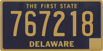 DE license plate 767218