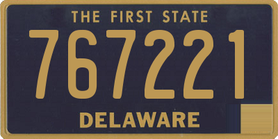 DE license plate 767221