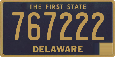 DE license plate 767222