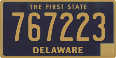 DE license plate 767223