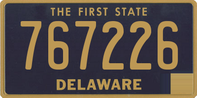 DE license plate 767226