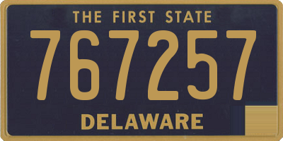 DE license plate 767257