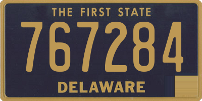 DE license plate 767284