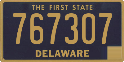 DE license plate 767307