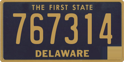 DE license plate 767314