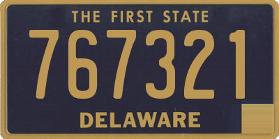 DE license plate 767321