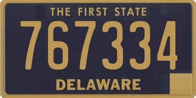DE license plate 767334
