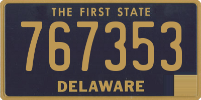 DE license plate 767353