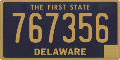 DE license plate 767356