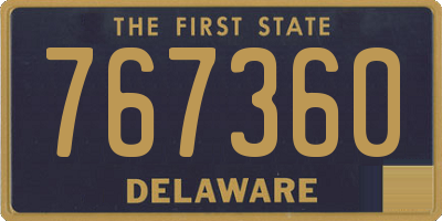 DE license plate 767360