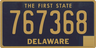 DE license plate 767368