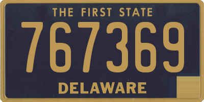 DE license plate 767369