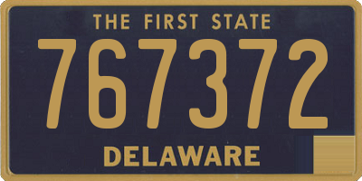 DE license plate 767372