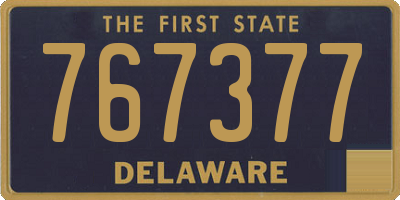 DE license plate 767377